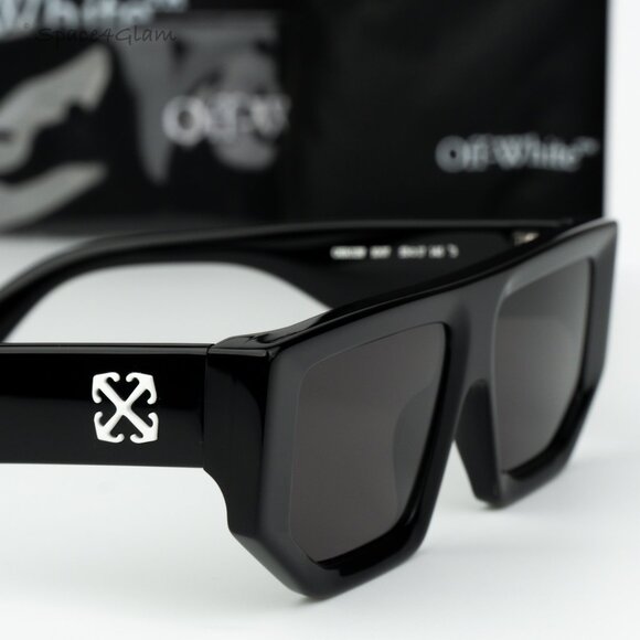 Off-White Women Sunglasses Black Grey Square OERI13F VANCOUVER 1007 BRAND NEW - Picture 4 of 11